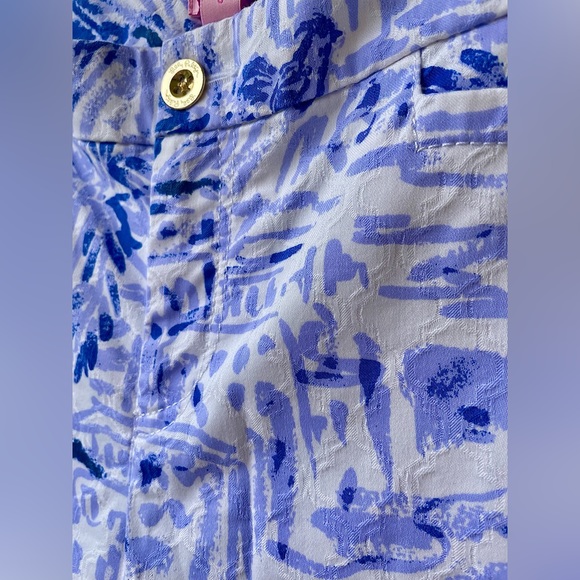 Lilly Pulitzer “Kelly” Slim Pants, EUC, Sz 8, Lavender/Blue w/Texture Stitching - Picture 8 of 14
